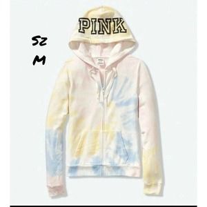 NIP VS PINK Spiral Tie Dye Full Zip
